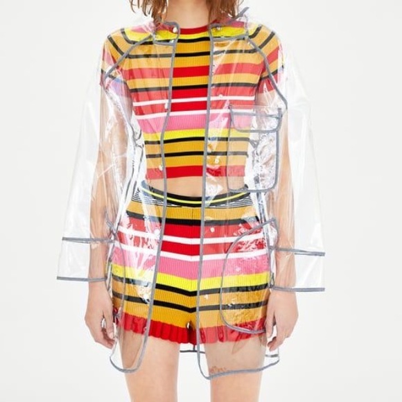 Zara Jackets & Blazers - Zara Trf transparent raincoat